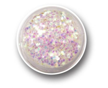 Colorful Glitterflakes Hexagon - Crystal Ice