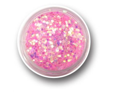 Colorful Glitterflakes Hexagon - Pink