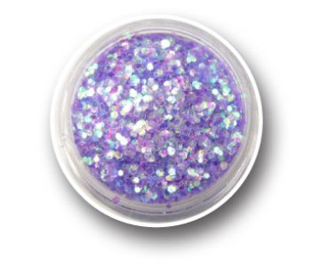 Colorful Glitterflakes Hexagon - Lavender