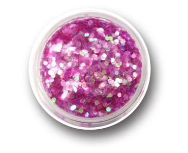 Colorful Glitterflakes Hexagon - Purple