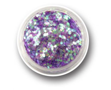 Colorful Glitterflakes Hexagon - Holo Purple