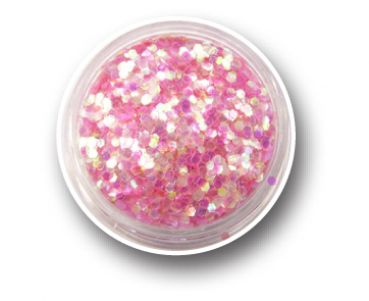 Colorful Glitterflakes Hexagon - Orchid