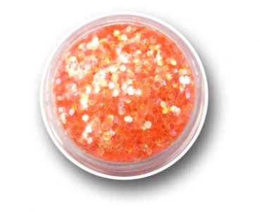 Colorful Glitterflakes Hexagon - Light Orange