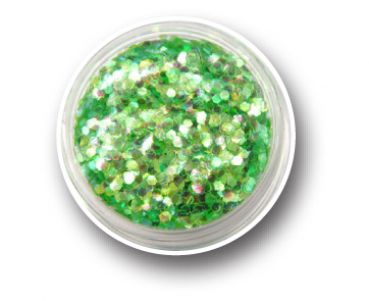 Colorful Glitterflakes Hexagon - Sea Green