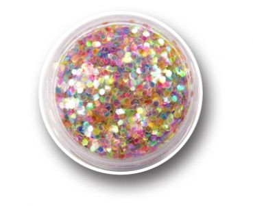 Colorful Glitterflakes Hexagon - Fairy Dust