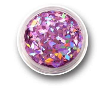 Laser Glitter Flakes Rhombus - Purple Kiss