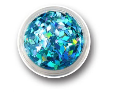 Laser Glitter Flakes Rhombus - Royal Blue