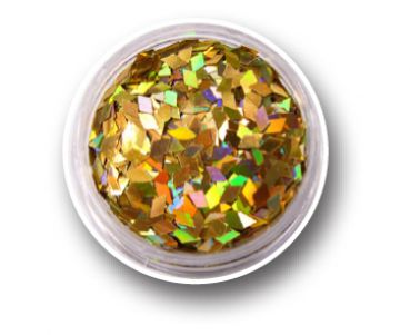 Laser Glitter Flakes Rhombus - Gold Castle