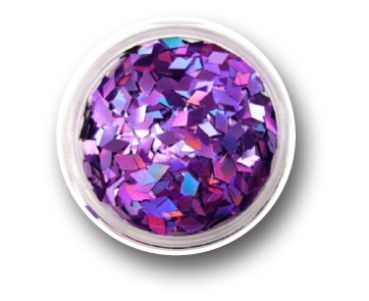 Laser Glitter Flakes Rhombus - Purple Life
