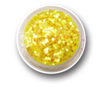 Colorful Glitterflakes Hexagon - Yellow