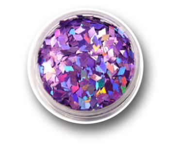 Laser Glitter Flakes Rhombus - Manhattan Purple