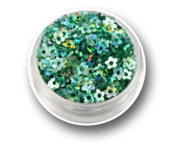 Hole Flower Effect Glitter - Touch of Turquoise