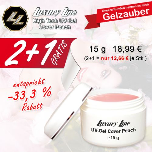 2+1 AKTION: Luxury Line UV Gel Cover Peach 15g