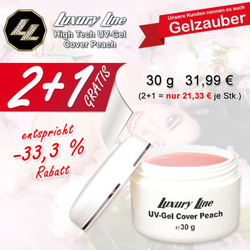 2+1 AKTION: Luxury Line UV Gel Cover Peach 30g