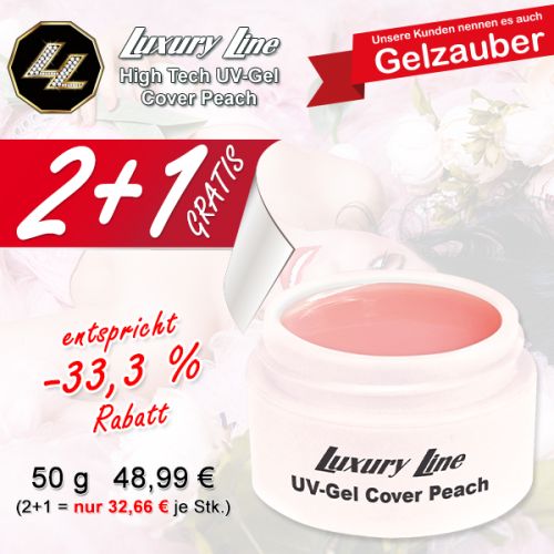 2+1 AKTION: Luxury Line UV Gel Cover Peach 50g