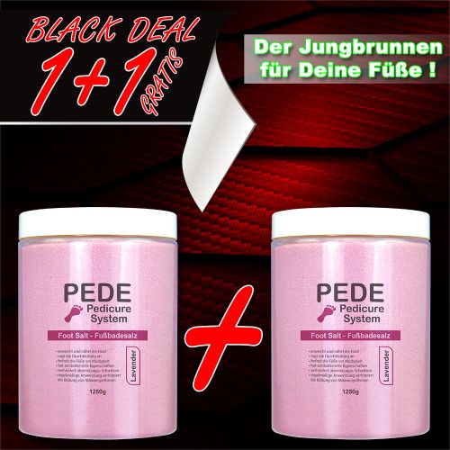 BLACK DEAL 1+1: PEDE Fußbadesalz Lavendel 1250g