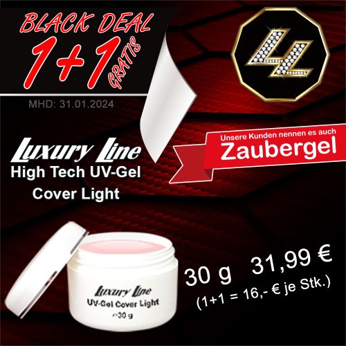 BLACK DEAL: 1+1 30g Luxury Line UV Gel Cover Light MHD
