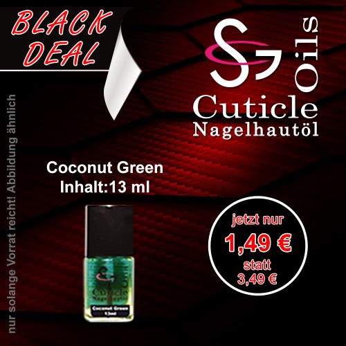BLACK DEAL: SCG Cuticle Oil - Coconut Green 13ml