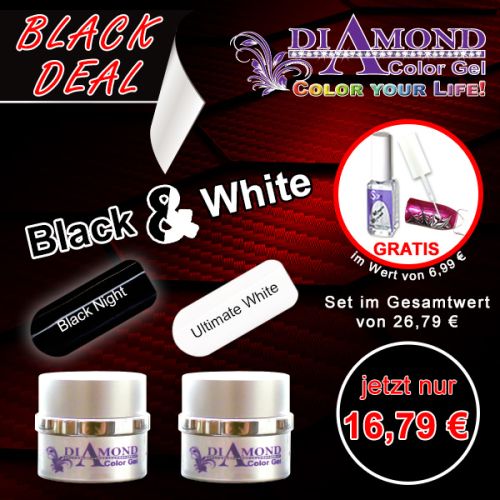 BLACK DEAL: Diamond Color Gel Black & White Set