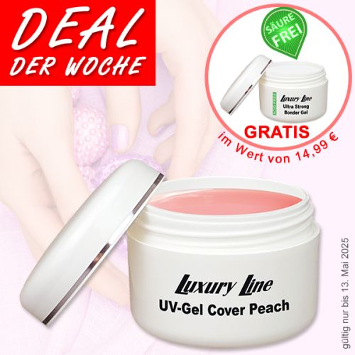 Deal der Woche Cover Peach 50g + GRATIS Luxury Line Ultra Strong Bonder Gel 8g