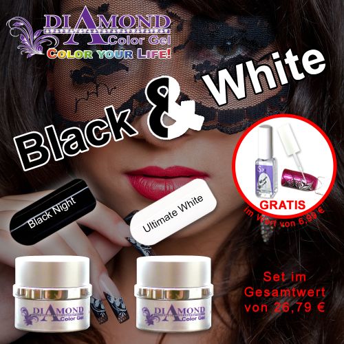 Diamond Color Gel Black & White Set