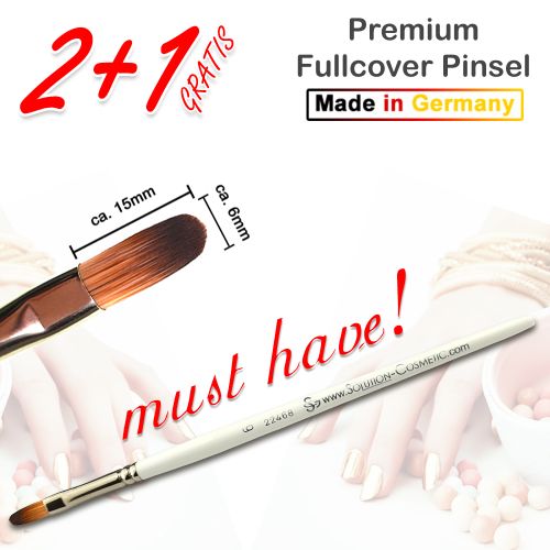 2+1 AKTION: Premium Fullcover Pinsel #6 - Holzstiel weiß