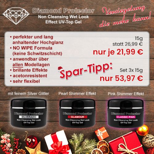 3er Set Diamond Protector Effect Top Gel (3x 15g)