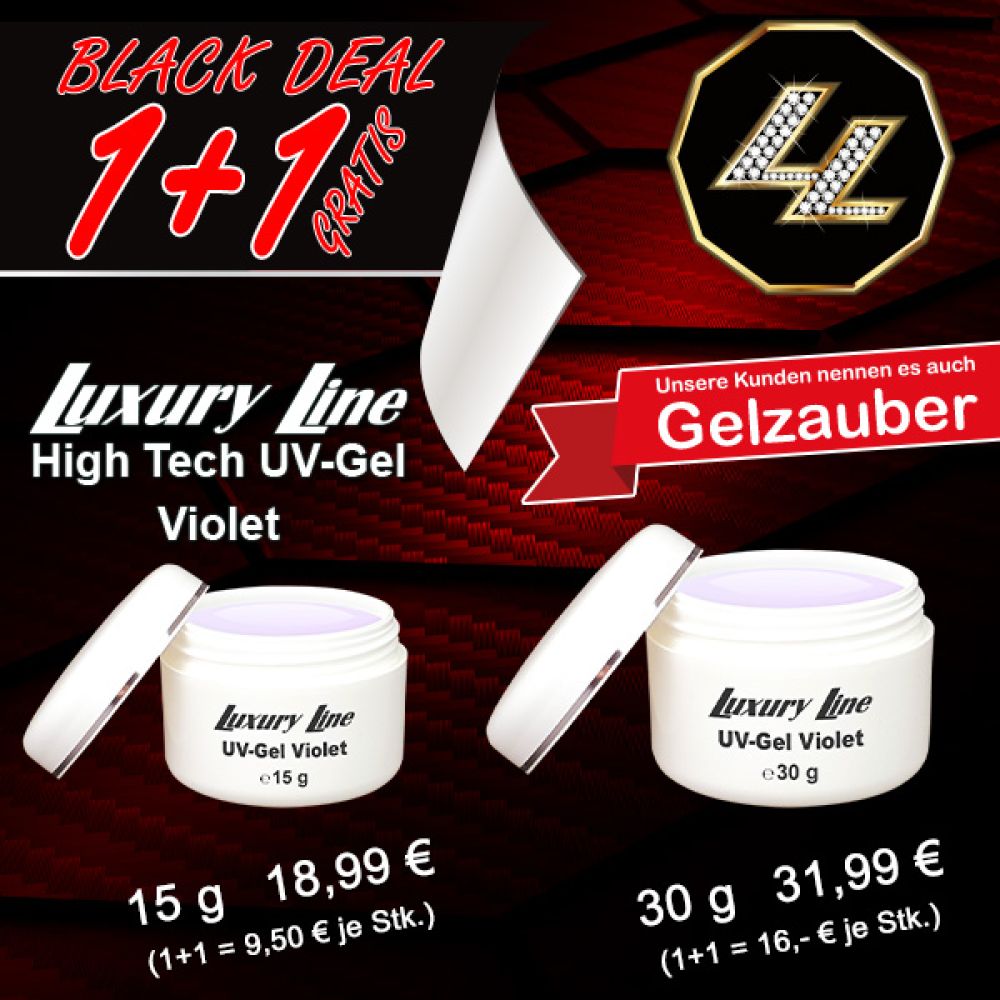 BLACK DEAL: 1+1 AKTION: Luxury Line UV Gel Violet 15g