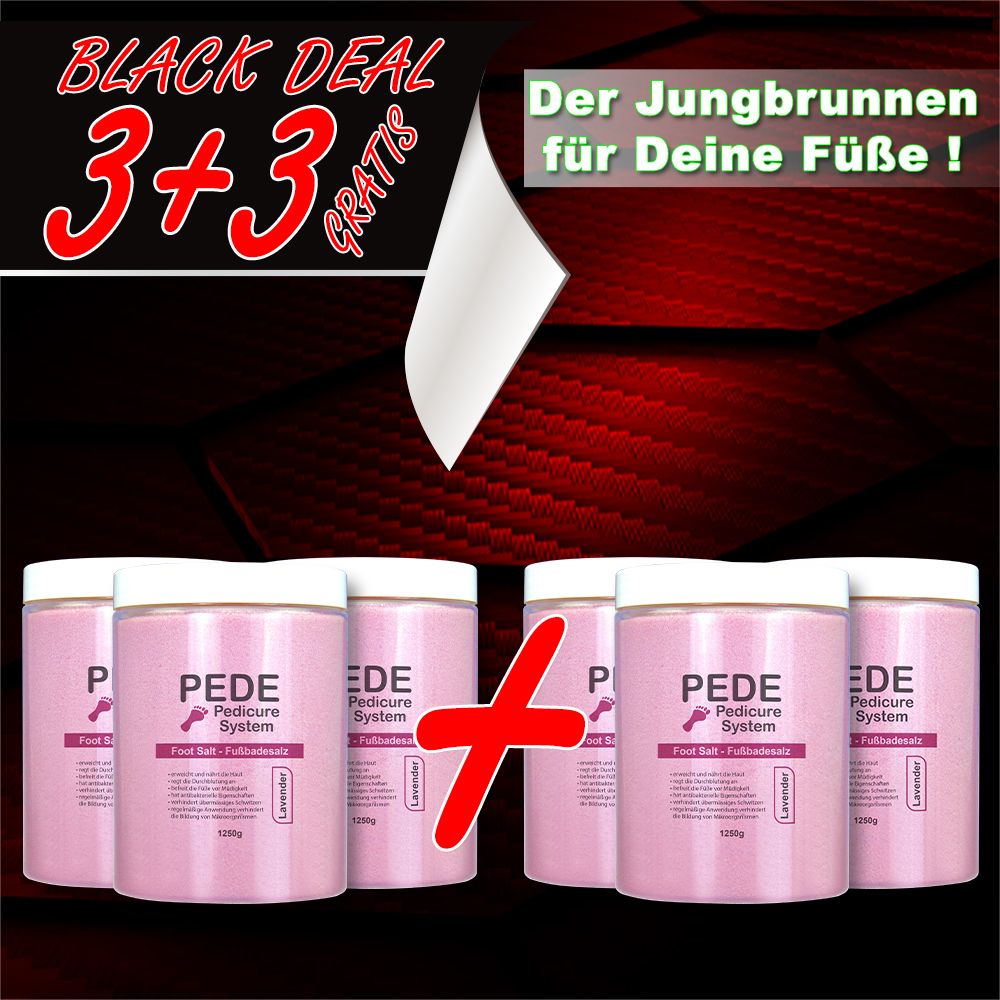 BLACK DEAL 3+3: PEDE Fußbadesalz Lavendel 1250g