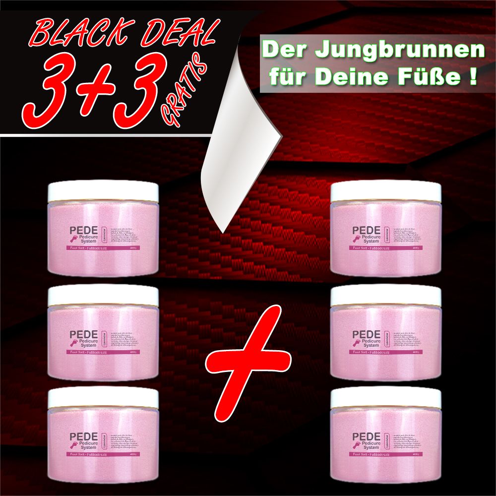 BLACK DEAL 3+3: PEDE Fußbadesalz Lavendel 400g