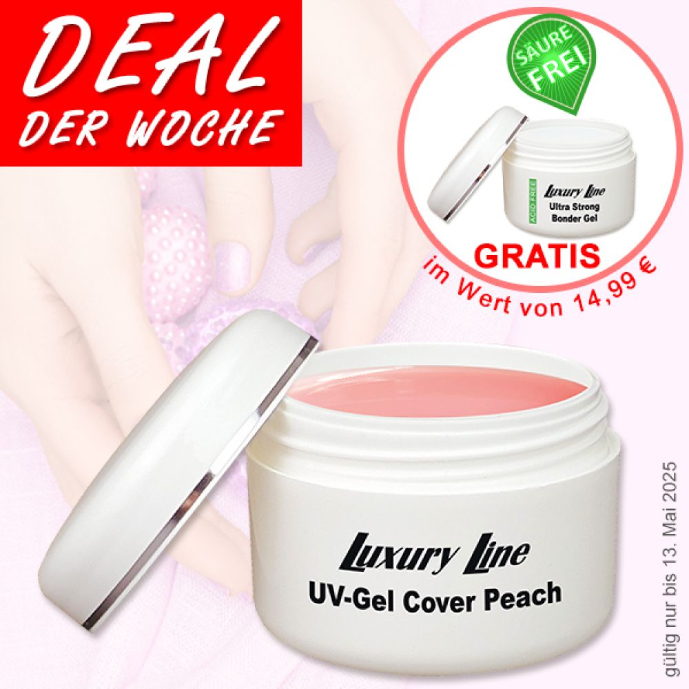 Deal der Woche Cover Peach 50g + GRATIS Luxury Line Ultra Strong Bonder Gel 8g