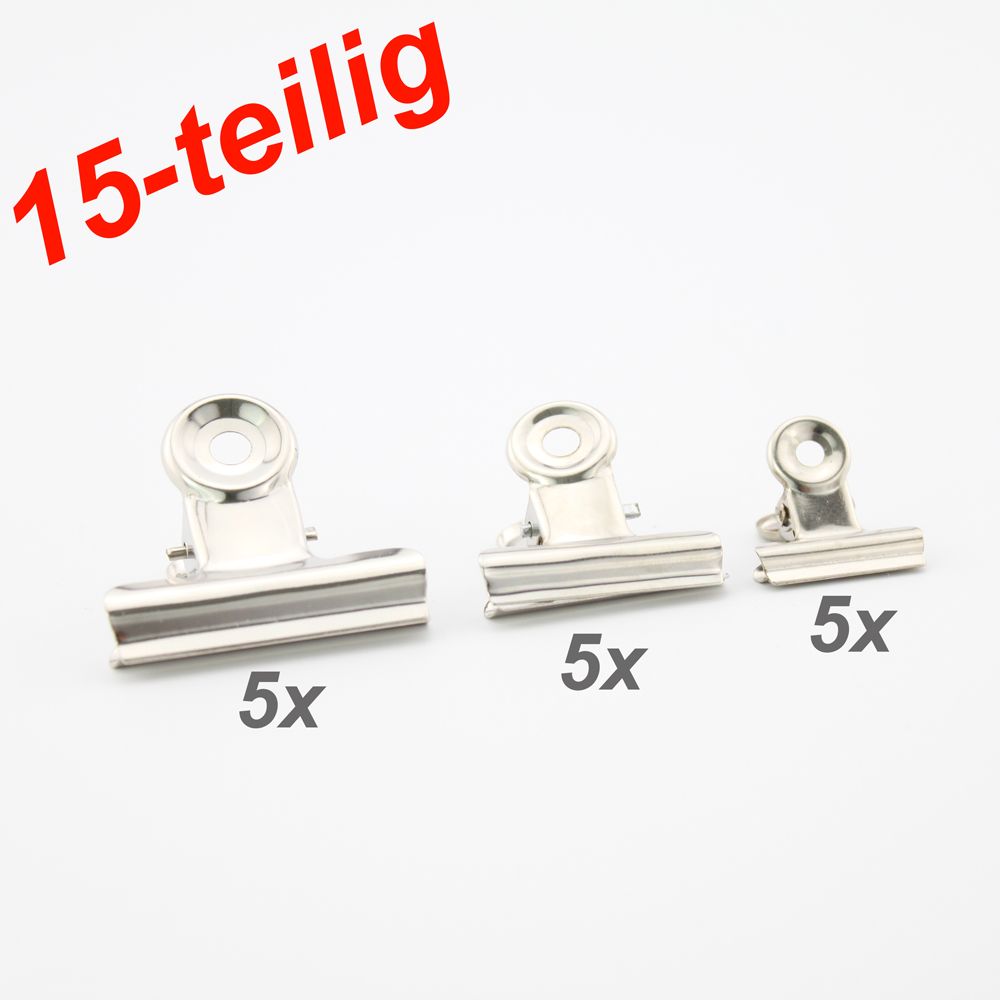 Pinchklemmen Set 15-teilig - Metall von VORNE