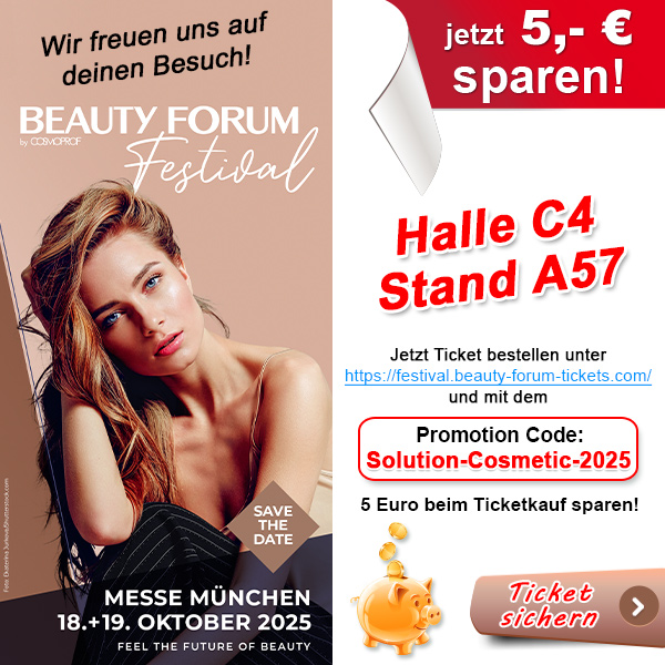 Beauty Forum Festival München 2025 Ticket sichern Promotion Code Solution-Cosmetic-2025